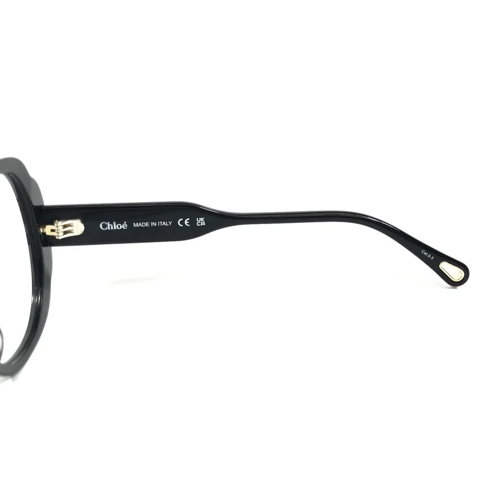 Chloe Sunglasses CH0196S 001 Shiny Black Oversized Purple Photochromic 53-16-140